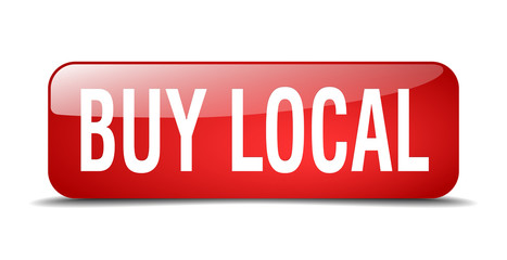 buy local red square 3d realistic isolated web button