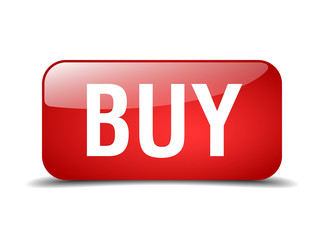 buy red square 3d realistic isolated web button