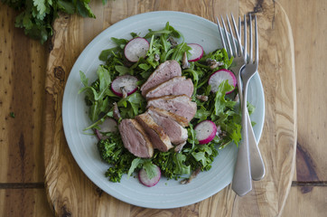 Duck and vegetable salad