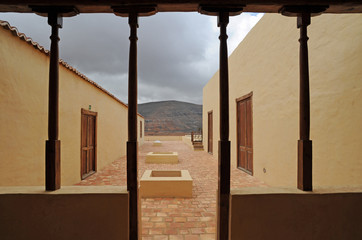 Terrasse de la Casa de los Coroneles à La Oliva à Fuerteventur