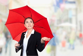 Umbrella, Women, Business.