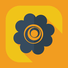 Flat modern design with shadow icon flower