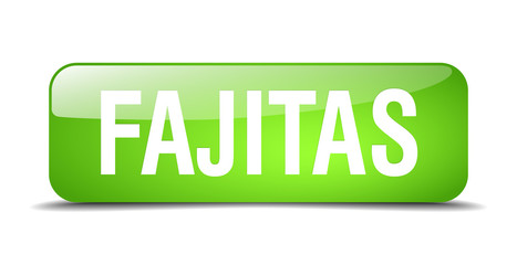 fajitas green square 3d realistic isolated web button