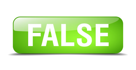 false green square 3d realistic isolated web button