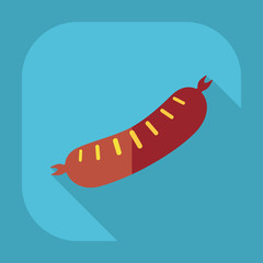 Flat modern design with shadow meat products