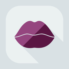 Flat modern design with shadow icon lips