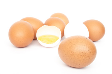 isolated brown egg