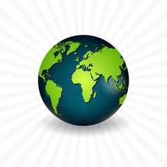 planet earth, with a realistic world map