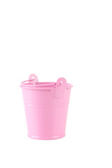 Pink bucket isolated on white