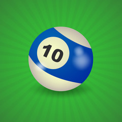 set of billiard balls, billiards, American ball number 10