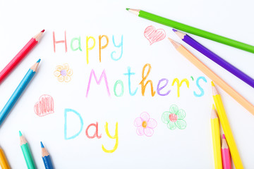 Happy mothers day card made by a child