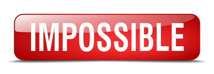 impossible red square 3d realistic isolated web button