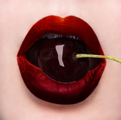 lips. Macro beauty shot. 