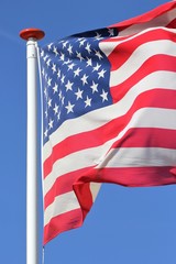 Flagge der USA im Wind