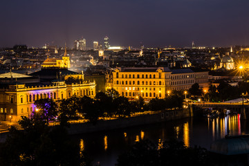 Fototapeta na wymiar Prague view in night, Czech Republic