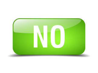 no green square 3d realistic isolated web button