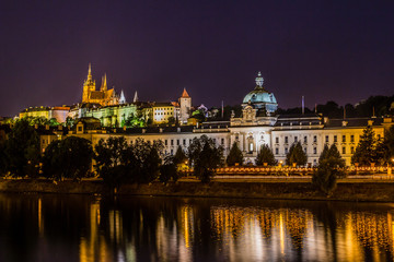 Prague view in night, Czech Republic
