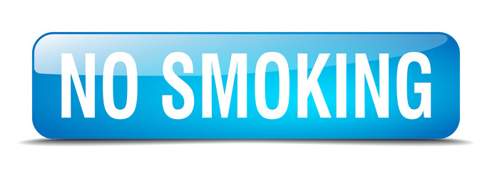 no smoking blue square 3d realistic isolated web button
