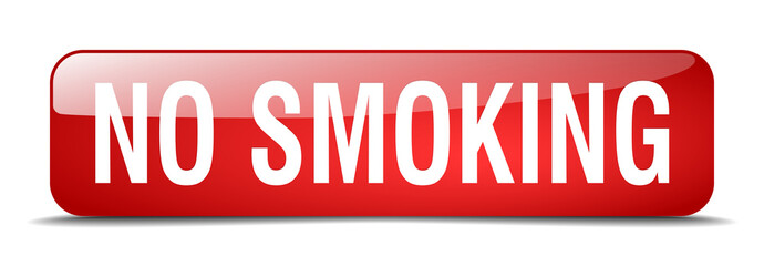 no smoking red square 3d realistic isolated web button