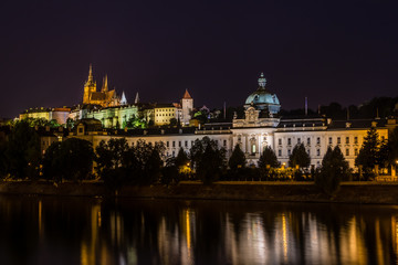 Fototapeta premium Prague view in night, Czech Republic