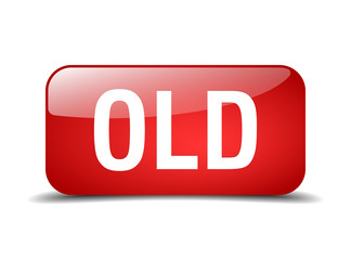 old red square 3d realistic isolated web button