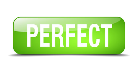 perfect green square 3d realistic isolated web button