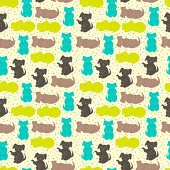 seamless pattern with dogs