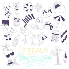 beach doodles