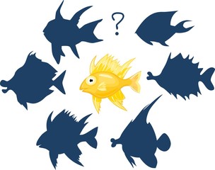 Find silhouette of marine fish