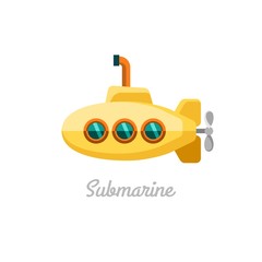 Submarine. Vector illustration.