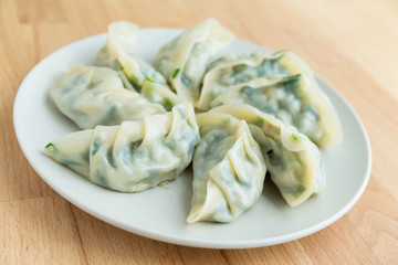 Chinese dumpling on the plate