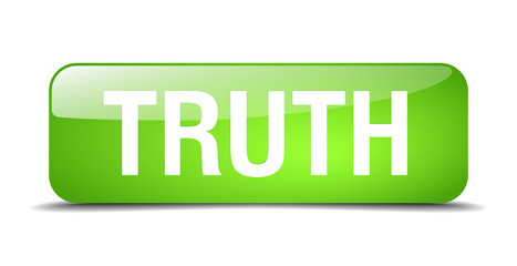 truth green square 3d realistic isolated web button