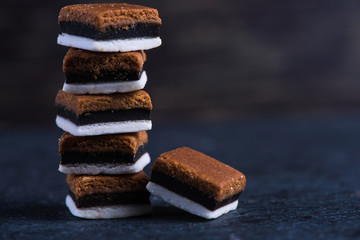 stack of Liquorice candy vibrant background