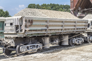 Fototapeta premium Limestony quarry industry, summer, Ukraine