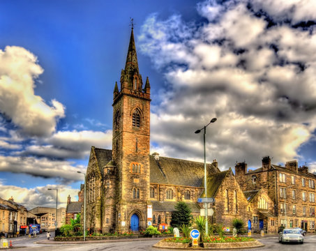 A church in Leith district of Edinburgh - Scotland
