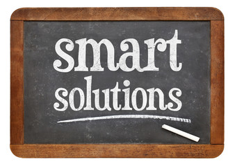 Smart solutions blackboard sign