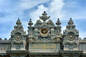 Main entrance door of dolmabahce palace in Istanbul, Turkey