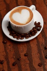 Coffee, Heart Shape, Love.
