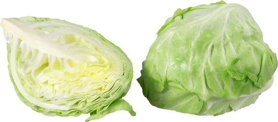 Fototapeta premium Cabbage, Vegetable, Isolated.