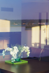 Dining table with flowers