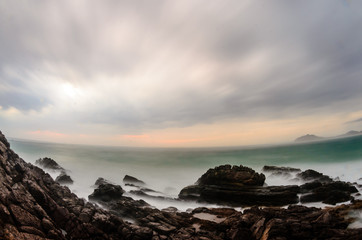 cabo pulmo beach under a storm
