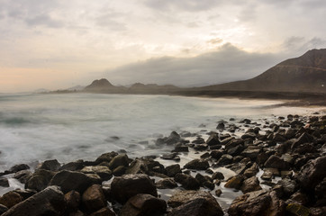 Obraz premium cabo pulmo beach under a storm