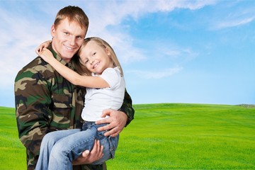 Fototapeta premium Military, Armed Forces, Family.
