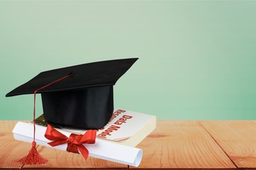 Graduation, Mortar Board, Certificate.