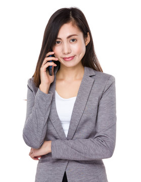 Asian businesswoman use of the smartphone