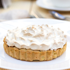 Cake or Lemon pie with meringue