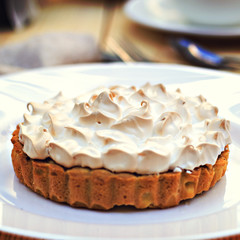 Cake or Lemon pie with meringue