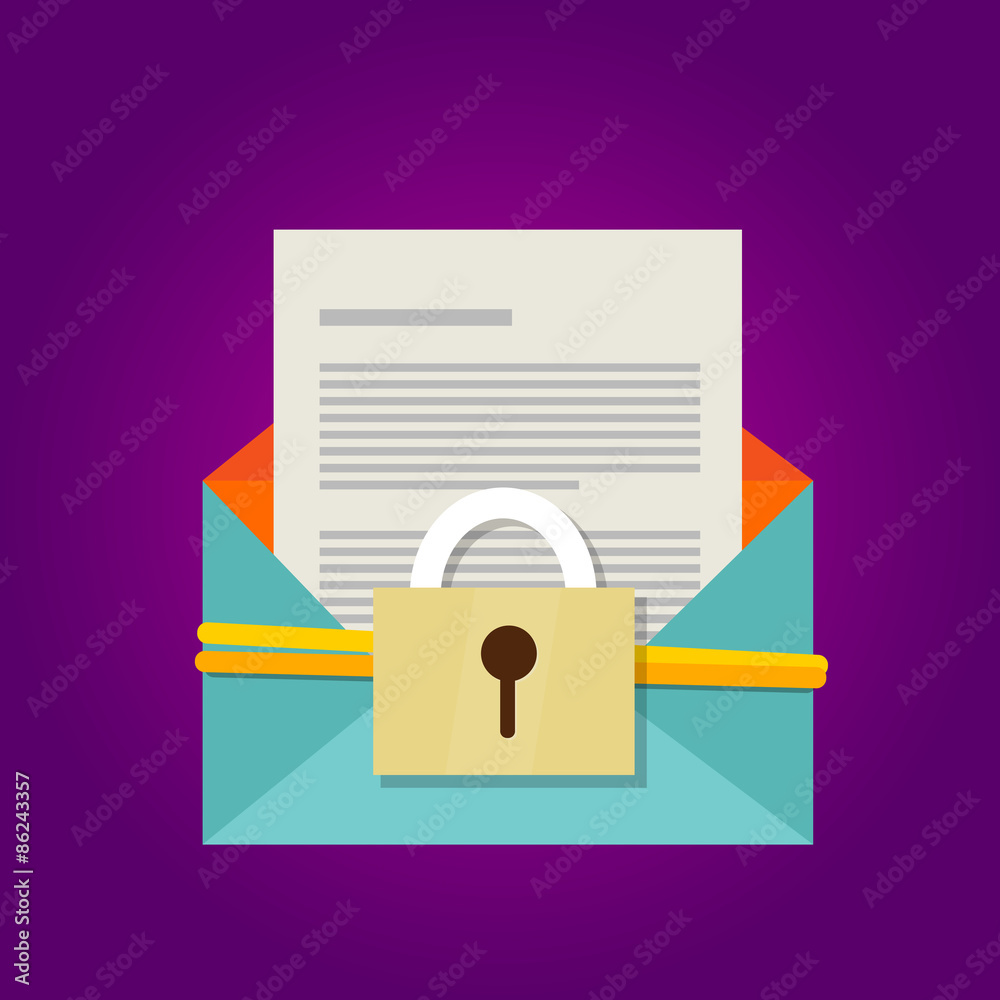 Poster email secure document protection security hacking