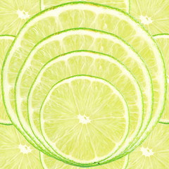 lemon lime fruit slice as background
