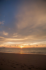 Sun set of the sea at Phuket, Thailand.